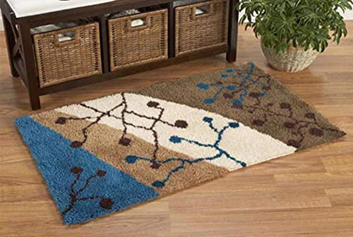 ROCKY&CHAO Latch Hook Kits for Adults, Abstract Pattern 60X40CM, DIY Latch Hook Rug Kit Home Carpet Rug Making Kit, Cross Stitch Embroidery Kits Needlework Crafts Rug for Home Decor