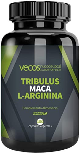Integratore Sportivo con Tribulus Terrestris - Tribulus + Maca + L-Arginina 100 Capsule Vegetali. Contribuisce all'Aumento della Massa Muscolare Proprietà Antiossidanti