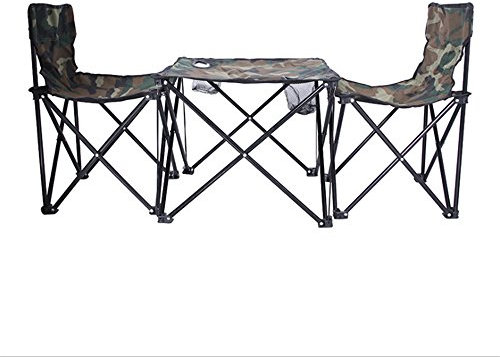 RH-HPC Outdoor-Stuhl Zusammenklappbarer Strandtisch und Stuhl-Sets Outdoor Leisure Camping Chair und DREI Sets Sketch Chairs Camouflage, zusammenklappbar for die meisten Kofferräume Campinghocker