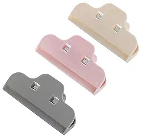 Lot de 6 pinces à linge polyvalentes pour le stockage des aliments, convient pour le bureau et la maison, les collations et les noix, 6 roses