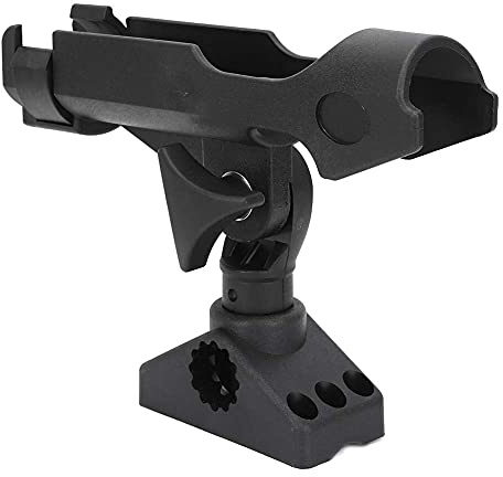 Supporto per canna da pesca,ABS Supporto per canne da barca regolabile con rotazione a 360 gradi per pesca a traina Canne da pesca Supporto per installazione Montaggio adatto per canoa Kayak