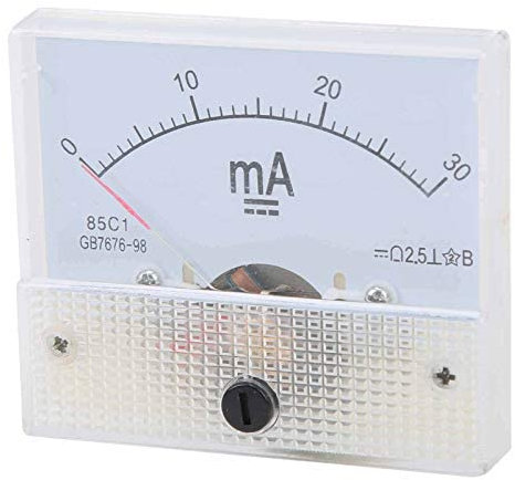 Amperímetro Analógico 85C1 DC 0-30MA Puntero DC Amperímetro de Cabeza Medidor de Amperios Instrumento de Medición de Corriente