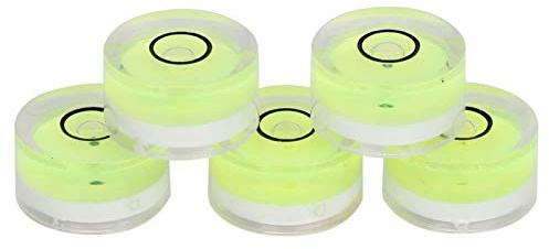 5 Stück Wasserwaage Klein, Runde Wasserwaage Wasserwaage Mini Kleine Wasserwaage Kreisrunde Bullseye Libelle Gradmarkierte Oberflächenwaage für Waagen