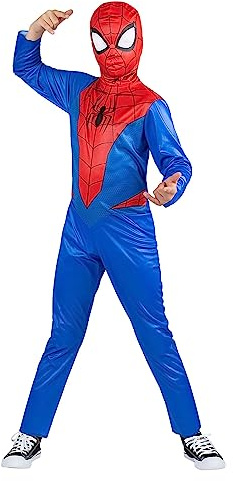 MARVEL Spider-Man Official Youth Value Costume - Printed Jumpsuit with Detachable Mask