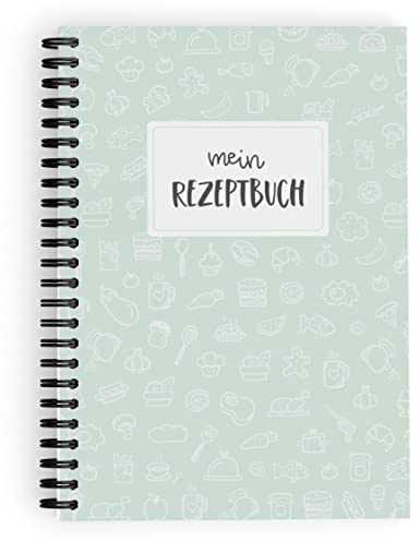 KuschelICH Rezeptbuch zum Selberschreiben - Lieblingsrezepte DIN A5 mit Inhaltsverzeichnis & Schutzcover
