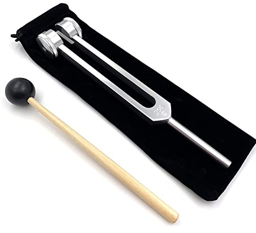 256 Hz 256 C Stimmgabel aus Aluminiumlegierung mit Hämmern für Nervensystem-Tests, Schallheilung, Therapie, Gesundheitsvorsorge