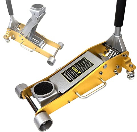 NEW 2.5 TON ALUMINIUM & STEEL LOW PROFILE TROLLEY JACK GARAGE VEHICLE CAR RACING (25KG)