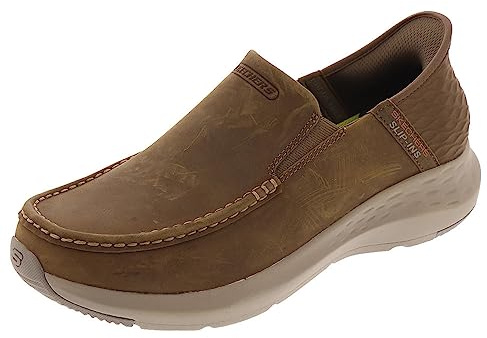 Skechers Hombre Parson Oswin Slip-In ENTRENADOR, Desert Leather, 48.5 EU