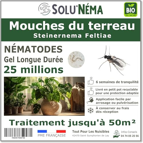 SOLUNEMA - Nématodes Contre Les Mouches du Terreau 25M Longue Durée