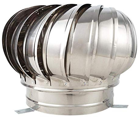 MBROS Roof Ventilator, Stereoscopic Exhaust Pipe Ball Natural Wind Ventilation Fan Villa Chimney Cap Turbine Ventilator Blower,200mm