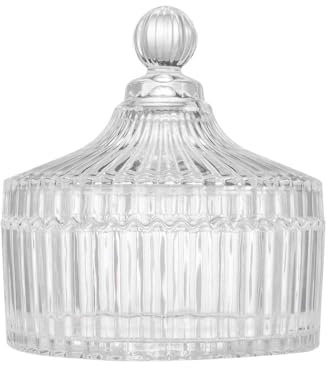 COSHINE Recipiente de cristal extra grande para polvos corporales