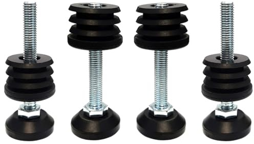 cyclingcolors 4x Gewindestopfen stopfen rundrohr stellfuß einstellbar schraubfuß möbelfuß Endkappe, 45mm