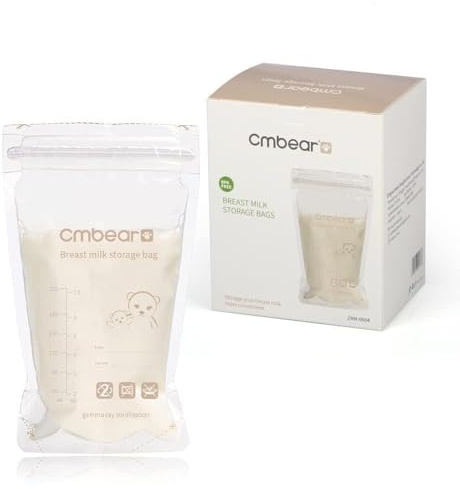 Fesjoy Bolsa de almacenamiento de leche materna bolsa de almacenamiento de leche materna Capacidad: 220 ml/7,5 oz, preesterilizada, sin BPA, doble cremallera, a prueba de fugas para lactancia,