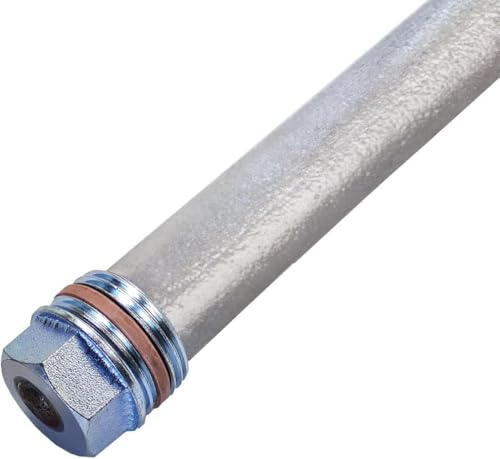 Magnesium Opferanode 26 x 500 mm 1 DN25 mit PTFE-Dichtung passend zu Afriso 69819, Ersatzanode für Warmwasserspeicher & Boiler, Schutzanode, Anodenstab