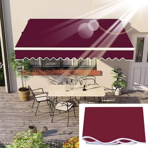 Elektrisch einziehbare Markise für den Außenbereich, Sonnenschutz, 6 x 3,5 m, ideal für Hof, Veranda, Balkon, wasserdicht und UV-beständig