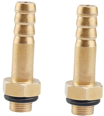GALPADA Adaptador De Conexión para Manguera y Regulador De Gas para Hornillo, 2 Piezas De Latón 4.9cm para Tubo 8-10mm, Uso Doméstico Cierre Hermético y Conversión Segura