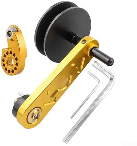 Niceminiwall Tensor de cadena de una sola velocidad para bicicleta, polea 11T, regulador de par de aleación de aluminio (dorado)