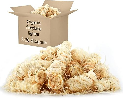 Tomostar Allume Feu Naturel, Laine de Bois Allume-feu Bio 20 kg