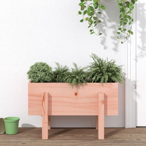 Fioriera rialzata, fioriera da giardino, aiuola per verdure, 62 x 30 x 38 cm, in legno massello Douglasie per balconi e giardini