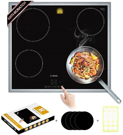 Copri Piano Induzione Semitrasparente 52x78cm, Copri Protezione Tappetino Piano Cottura Copertura Coprifornelli Cucina - Antiscivolo, Evita lo Scivolamento delle Pentole per una Cottura Sicura