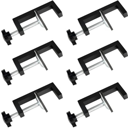 PAMINGONO 6 Pezzi Morsetti a G per Lavorazione del Legno, Set da 6 Pezzi in Metallo Resistente Serraggio Saldo e Installazione Rapida, Morsetti a C per Falegnameria, Riparazioni Domestiche