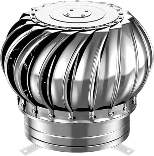 Ventilatore A Turbina in Acciaio Inox, Tubo di Ventilazione, Ventilatore da Tetto Silenzioso, Ventilatore da Tetto per Camini, Turbine Eoliche, Ventilatore di Ventilazione per Soffitta, 160mm