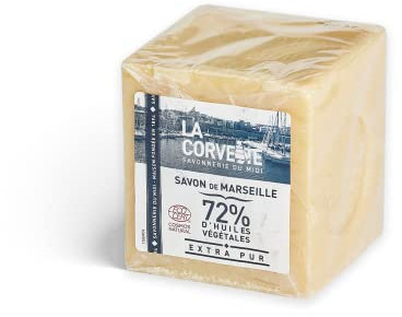 La Corvette Cube de Savon de Marseille Extra Pur Ecocert Film 500 g