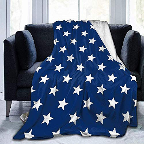 YuLiZP Decke Wohn Kuscheldecken Usa Flag Star Fleecedecke Weiches Und Flauschiges Schlafsofa Plüschdecke Stuhl/Bett Mit Mikrofaser-Flanelldecke Leicht Warm Bequem Und Langlebig-80X60 Inch