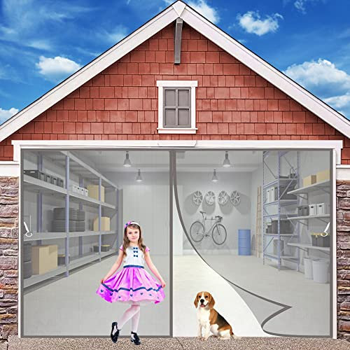 Fliegengitter Tür Insektenschutztür Insektenschutzrollo Schiebetür, 85x235cm, mit Full Frame Klettverschluss & Eingenähten Gewichten, Bausatz, Anpassbare, Grau