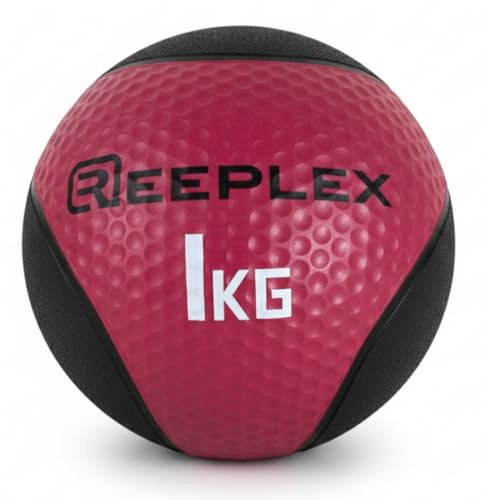 BSFIT® Balón Medicinal de Goma Pro – 1 kg Potencia Tus Rutinas con Esta Pelota con Rebote Medicinal - Balón Antideslizante para Levantamiento
