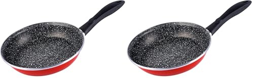 MAGEFESA K2 Sartén, Acero esmaltado vitrificado, Inducción y lavavajillas, Rojo, 20 cm (Paquete de 2)