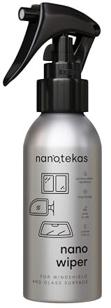 Nanotekas Revestimiento de cerámica para coches, cera en aerosol de protección automática Nano Wiper - Repelente al agua para parabrisas de 100 ml - Sellador de vidrio para coche en tu kit de cera -
