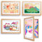Kromapolis Lot de 4 cadres photo pour dessins d'enfants - Format A4 - En MDF respectueux de l'environnement - Format A4 - Collage de photos - Couleur bois