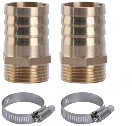 Effizienter 2,5 cm Schlauchadapter aus Metall, 2,5 cm Schlauchgelenk mit Klemmen, Schlauchtüllen, unverzichtbar, einfache Installation für Wasser