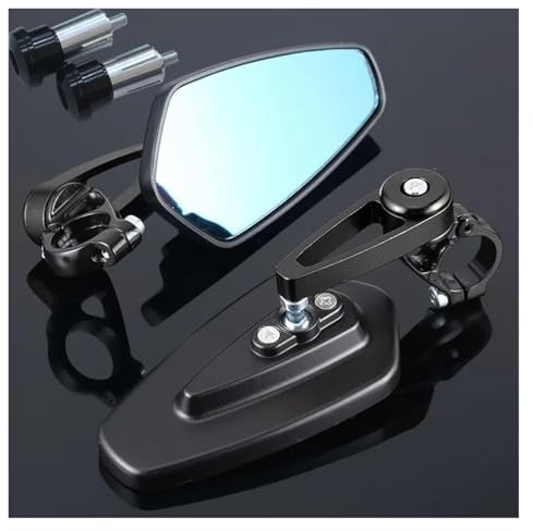 KKMNAIF Espejos Retrovisores Moto Espejos Retrovisores Laterales Universales para Manillar De Motocicleta para SH 125 Biz 125 X ADV DIO 34 Rebel 250 Cbr1100xx Torneo Espejos Extremos Manillar(2)