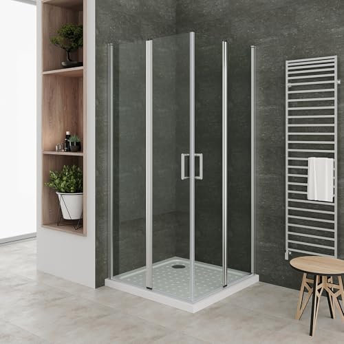 SOFIA Cabine de douche 70 x 100 cm H.190 cm porte pivotante pliante verre 6 mm transparent, profilés chromés