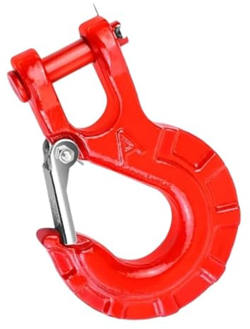 DATOUJLS 3/8 Pouce Treuil Remorque Crochet Remorque Camion Tracteur Transport Treuil Remorquage Crochet Remorque Connexion Remorquage Sécurisée Couvercle œillet remorquage(Rouge)