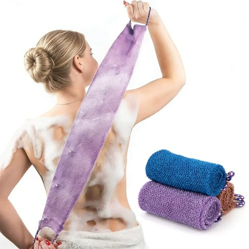 Africaines ÉPonge de Bain Exfoliant Nettoyage en Profondeur Bain Africains avec Corde Filet Poreuse Pour Homme Femme 3 Pièces