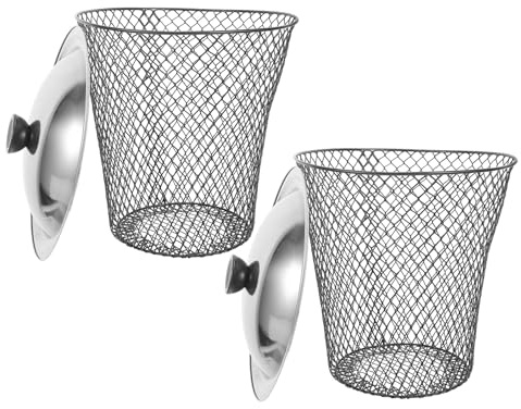 SEWOART Contenitore per Compost Sotterraneo in Metallo con Coperchio 2 Pezzi, Bidone della Spazzatura per Compost da Giardino, Cestino per Patio Compatto e Robusto per Compostaggio