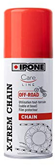 IPONE - Graisse de Chaîne pour Moto Tout-Terrain X-trem Chain Off-Road – Résiste aux conditions extrêmes en cross-enduro - Zéro projection- Format pratique transportable - 100 ml