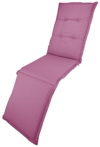 KOPU® Deckchair Auflage Prisma Thulian Pink | Auflagen für Liegestuhl | Grau Garten Kissen 200 x 50 cm | 19 Einfache Farben | Robuster Schaumstoff für zusätzlichen Komfort