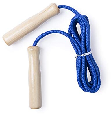 Corda per saltare in colori divertenti, corda regolabile da 260 cm, corda per saltare con manico resistente in legno verniciato, Skipping Rope Kids, bambini regolabile Cotton Jumping Rope con manico