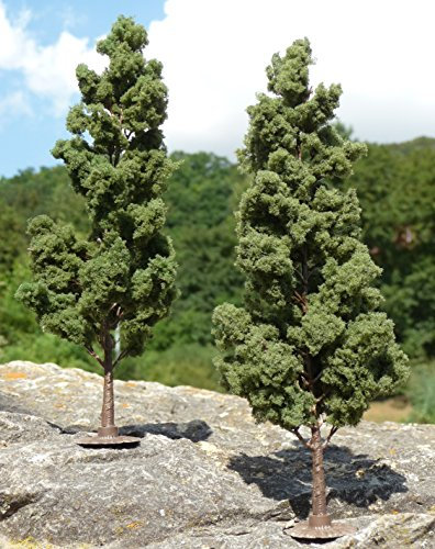 4-STÜCK Modellbau Pappeln Bäume 18cm Maßstab H0