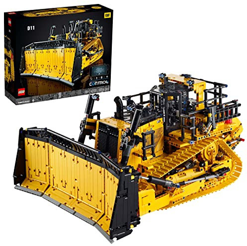 LEGO 42131 Technic Bulldozer Cat® D11 Controllato Da App, Set per Adulti, Telecomandata, Veicoli da Cantiere
