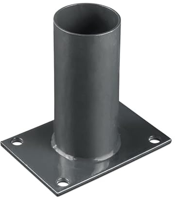 EASY CLOTURE Platine de Fixation diamètre 60 mm pour portillon grillagé Gris Anthracite