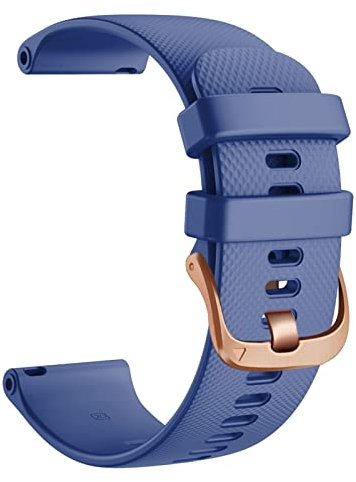 COEPMG Ersatz-Armband aus Silikon für Garmin Vivoactive 4S Smartwatch, Vivomove 3S, Venu2S, 18 mm, 18mm Vivomove 3S