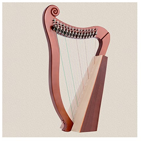 Holz Musical Lyre Harfe Miniatur Chinesische Professionelle Harfe Spieluhr Anfänger Harfe Saiteninstrument (Farbe: 15 Saiten C)