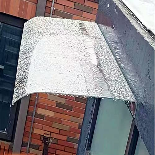 Modernes Design Vordach für Haustür,Vordach Überdachung Haustür aus Polycarbonat,Transparentes Pultbogenvordach Wetterschutz Haustürvordach,Pultvordach,robust,Sonnenschutz (50x110cm/20 x43)