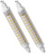 R7s LED 118mm Bombilla 10W Regulable,Luces de Inundación Tipo J de Doble Extremo (100W Halógeno T3 Equivalente),4000K 1000LM,Luz Lineal Lámparas de pared/seguridad/suelo,Paquete de 2 (Blanco Natural)