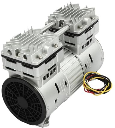 550/800W ÖLfreier Luftkompressorkopf 1400 U/min 125L Aluminium ÖLfrei Kompressor Luftdruck Aggregat 8 Bar (550, Watt)